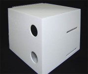 Acrylic white box with wholes